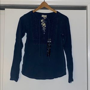 Blue lucky brand shirt